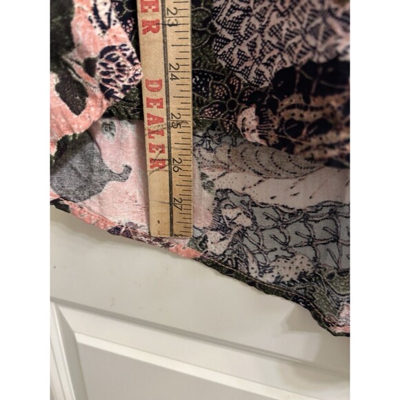 Terra & Sky Womens Blouse Ruffles Floral Top Sz 1X Peasant Boho - Picture 5 of 6